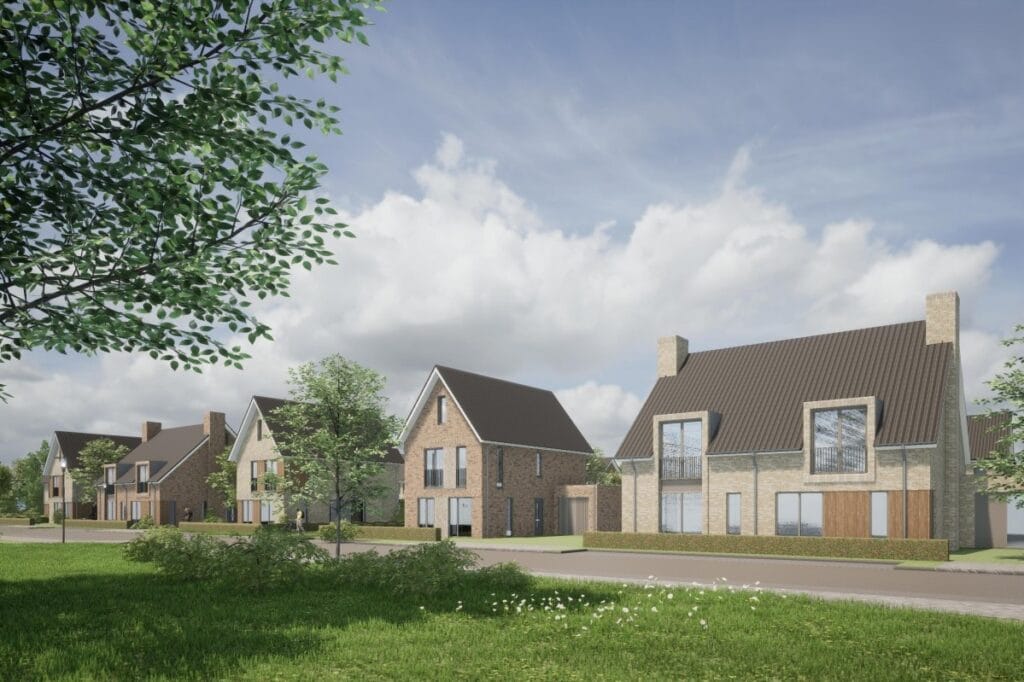 Voorlopige impressie woningen aan Meerstraat